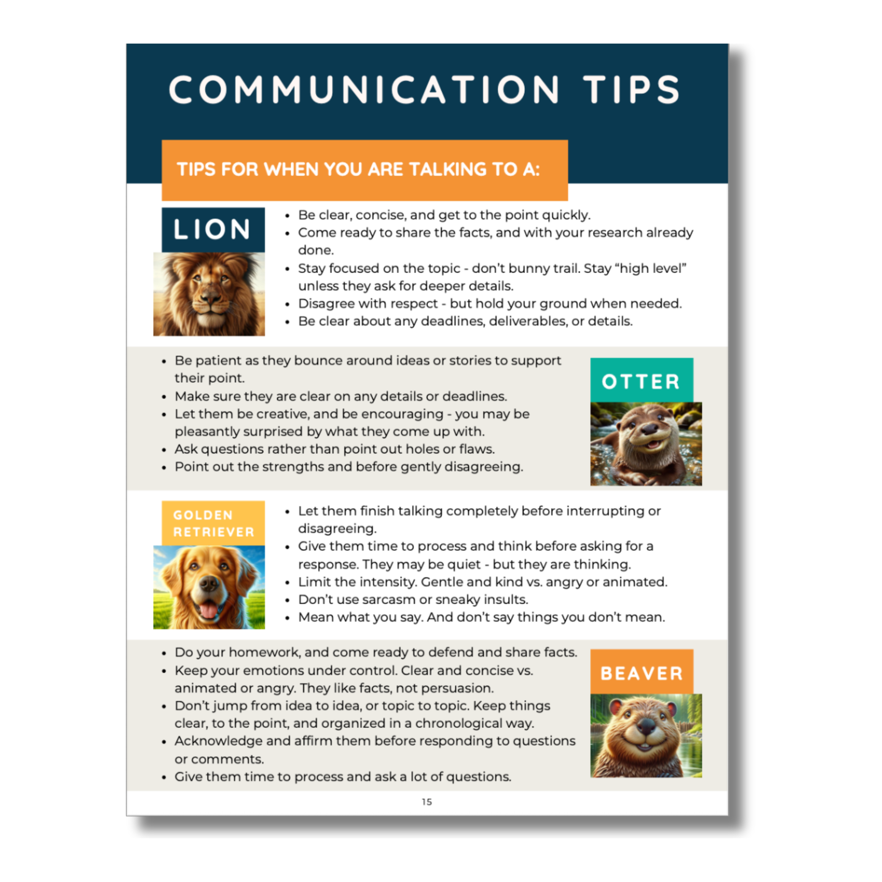 Animal Personalities Relationship Guide eBook